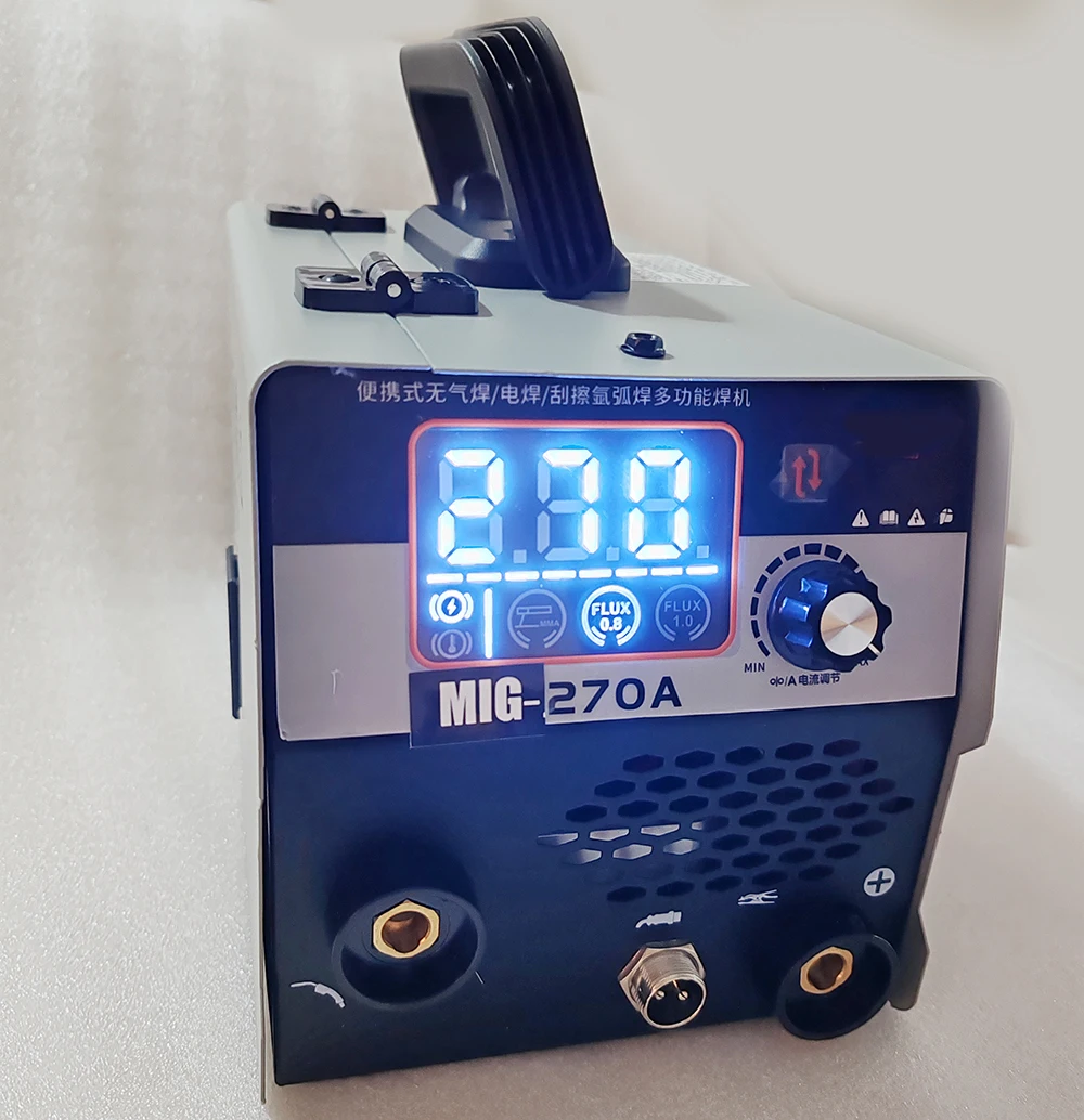 Mzaonwgd Non-Gas Semi-automatic Welding Machine MIG270 With wire and welding mask For Gasless Iron Soldering Portable MIG Welder