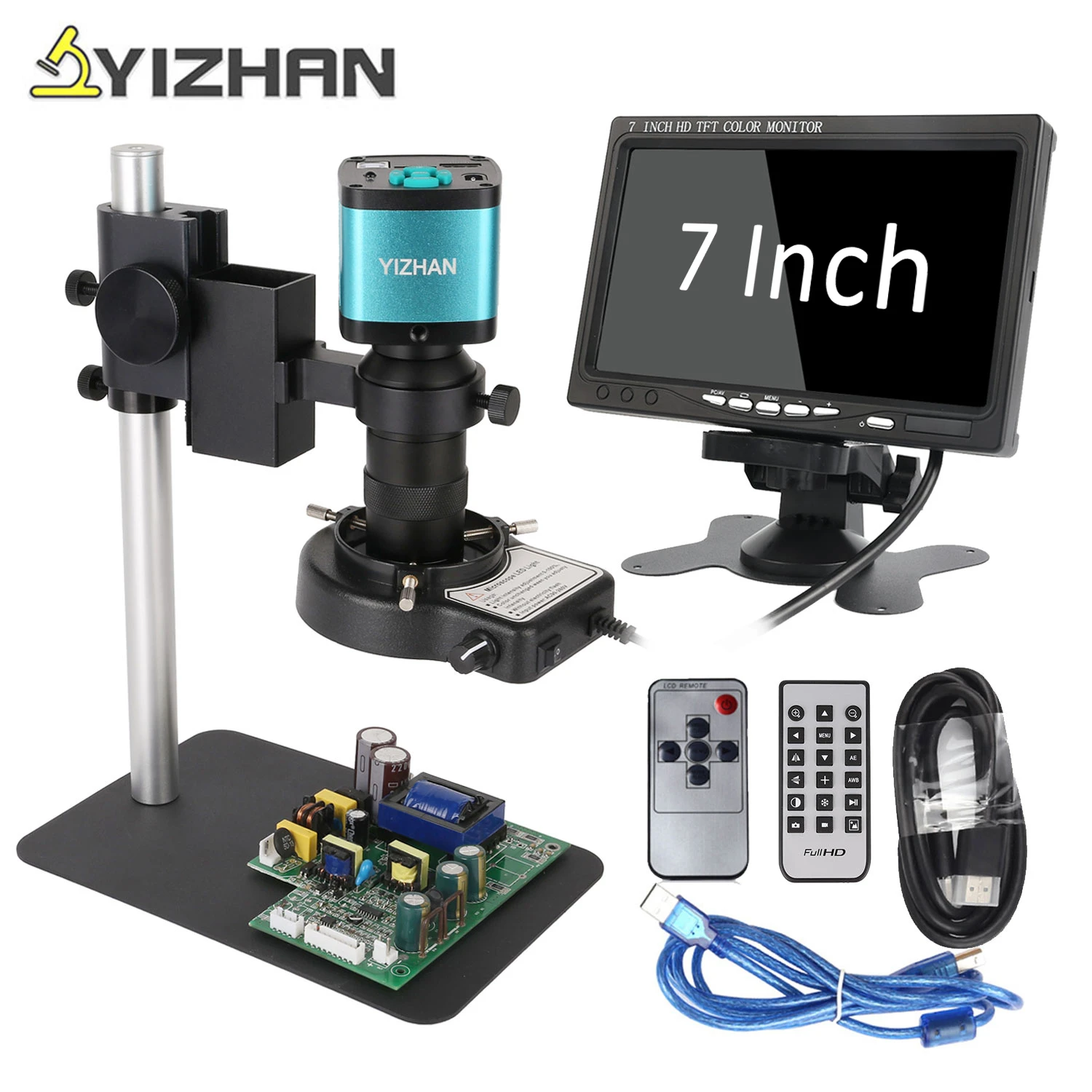 YIZHAN 48MP 4K Digital Microscope For Electronics 7 in HD Display