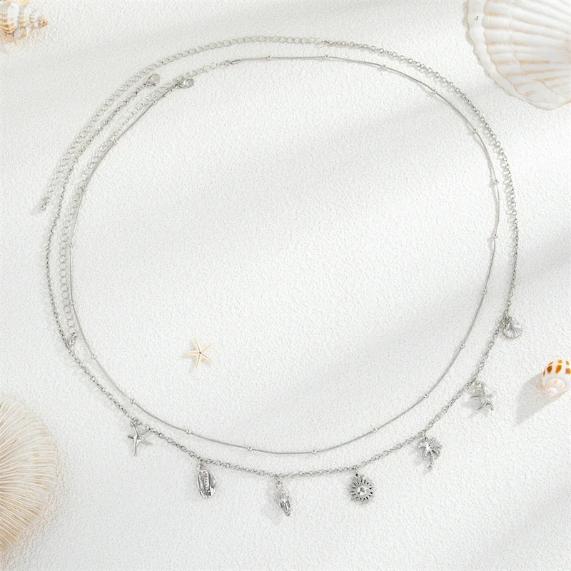 Bohemian Seestern Muschel Shell Taille Kette für Frauen Mode Imitation Perle Persönlichkeit Strand Bauch Kette Körper Schmuck Geschenke – Detail 24