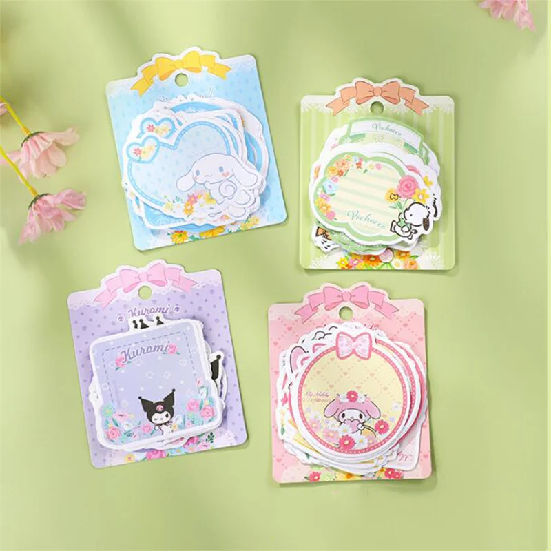 

12pack/ лот Sanrio Kuromi мелодия Pochacco Memo Pad Sticky Notes Stationery Label Notepad Planner Sticker Post School Supplies
