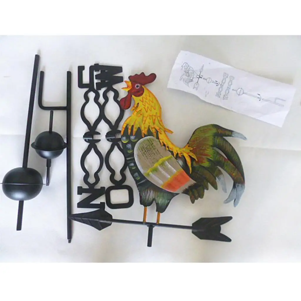 47inch Animal Design Weather Vane Spinner Wind Direction Farm Scene Stake for Garden Yard Decoration Garden Weathervane weather vane