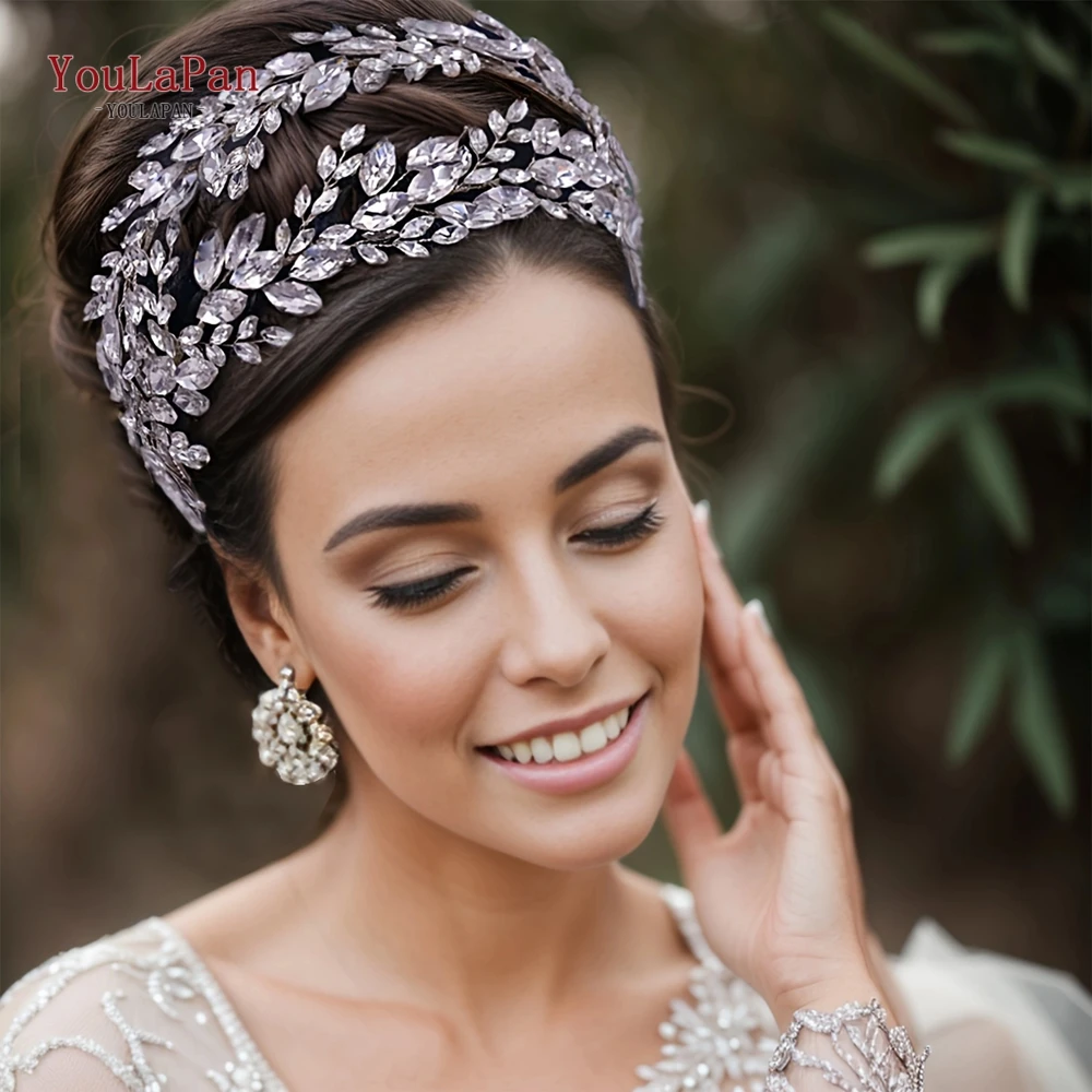 Bridal Crowns and Tiaras Woman Headgear Rhinestone Hairbands Wedding Accessories Bride Headband Headdresses HP304 hair accessory bridal headwear hair band crown