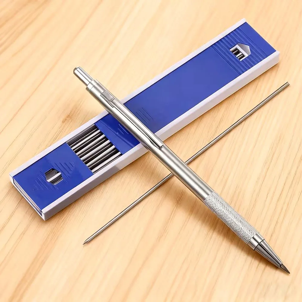 Heavy-Duty Mechanical Pencil with Ergonomic Grip and Buckle Clip, 2.0mm Lead