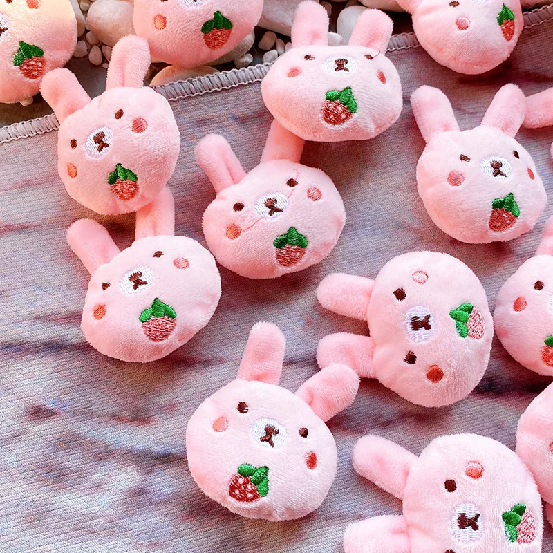 Mini Claw Machine Toy Accessories Children DIY Automatic Doll Machines Prizes Pink Strawberry Bunny Bear Star Chicks Dolls 10pcs