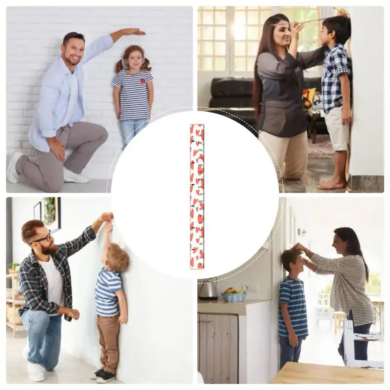Kids Measuring Chart For Wall Cartoon Growth Chart For Measurement Fabric Wall Art Removable Decor Home Decoration
