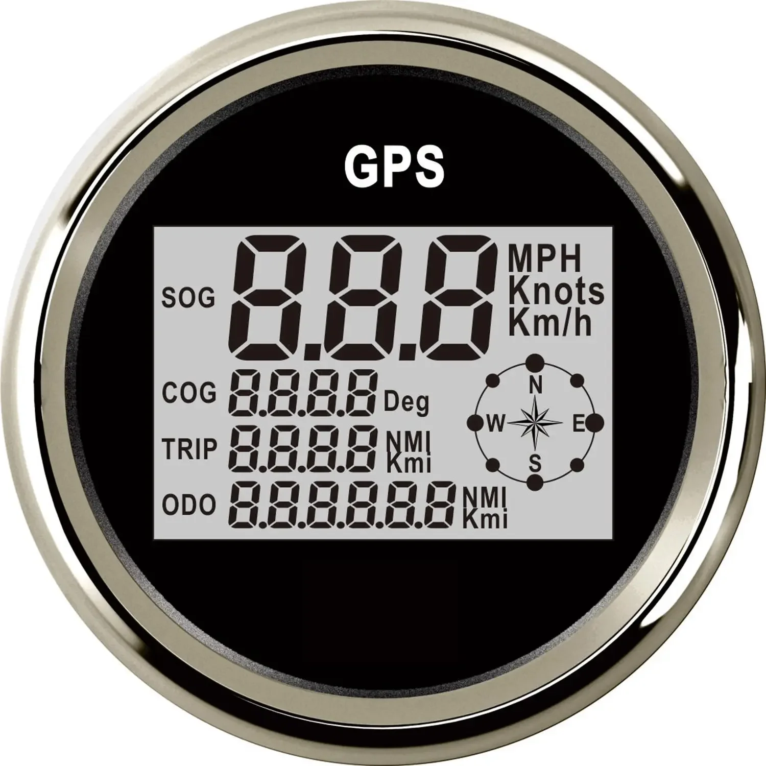 

Морской цифровой GPS Спидометр для лодки с ЖК-дисплеем одометр 9-32 в 85 мм с GPS антенной