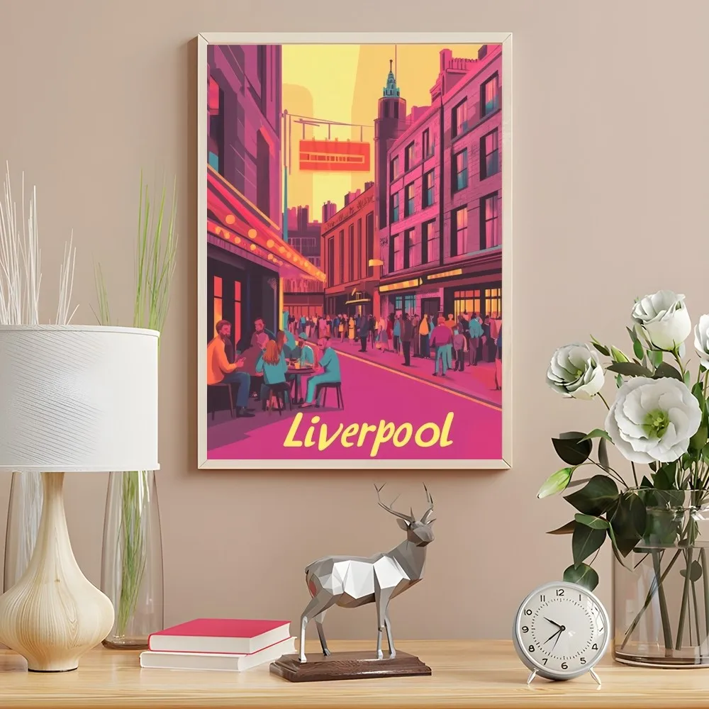 Liverpool Landschaft Kunstdruck Poster Wanddruck Wasserdicht Duschraum Zuhause Schlafzimmer Dekor Geschenk – Detail 10