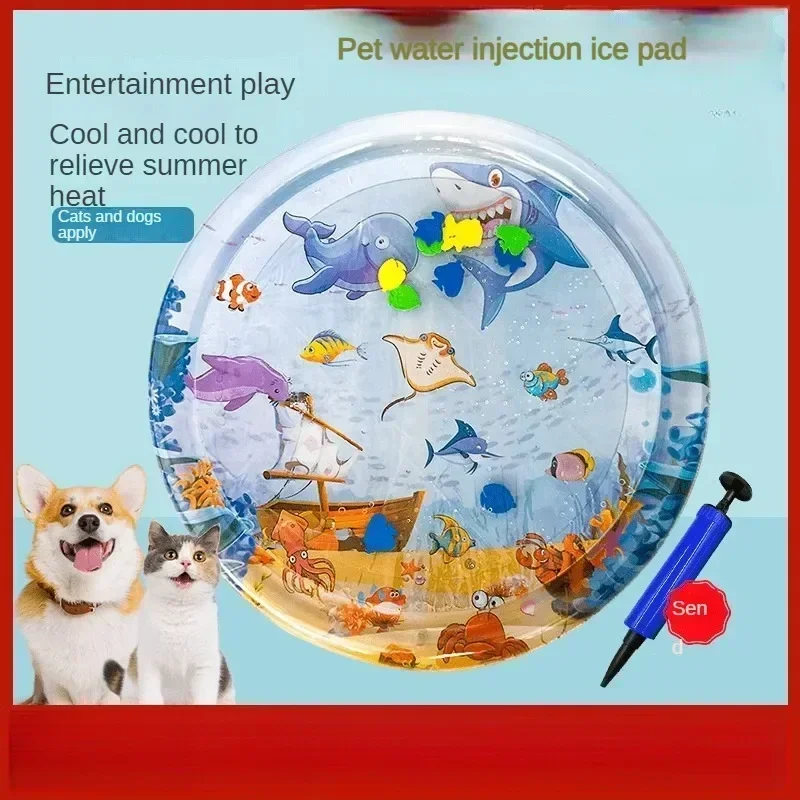 Koelmat voor huisdieren met waterinjectie, zomerbed voor katten en honden, groot formaat koelmat, antislip koelmat voor honden en katten, voor thuis en buiten._voghion.com