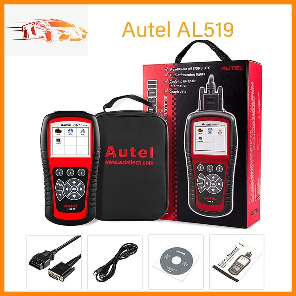 

Original Autel AL519 OBD2Scanner Diagnostic Tool Car Code Reader Automotriz Automotive ABS SRS Scanner Car PK AL619 Vehicle tool