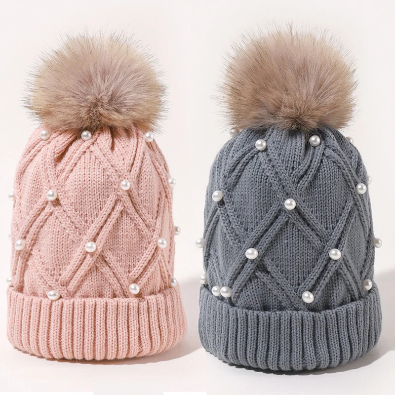 Autumn Winter New Ski Hats for Women Sports Skiing Snowboarding Caps Outdoor Thickened Wool Thermal Coldproof Knitted Snow Hats