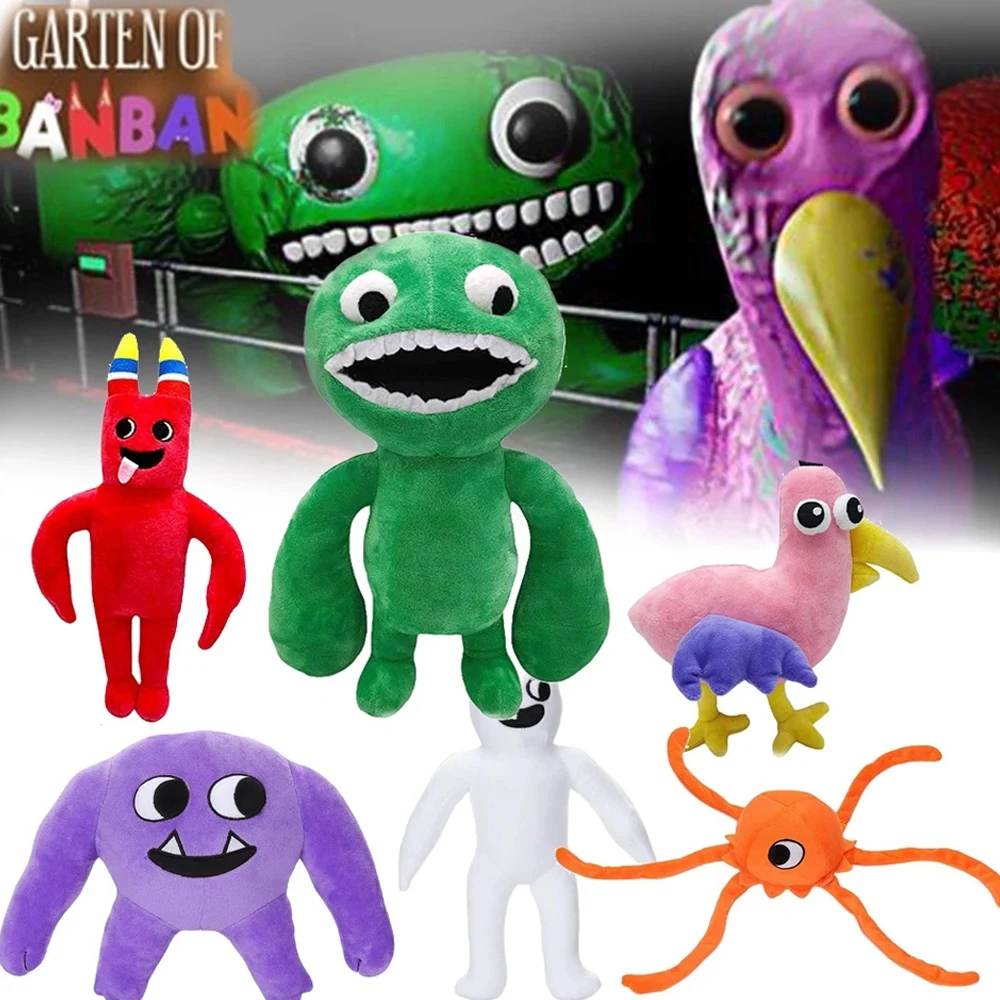 6pcs Garten Of Banban Plush Toy Horror Game Rainbow Friends Chapter 2  Cartoon Character Soft Comfortable Plush Doll Gift For Kid