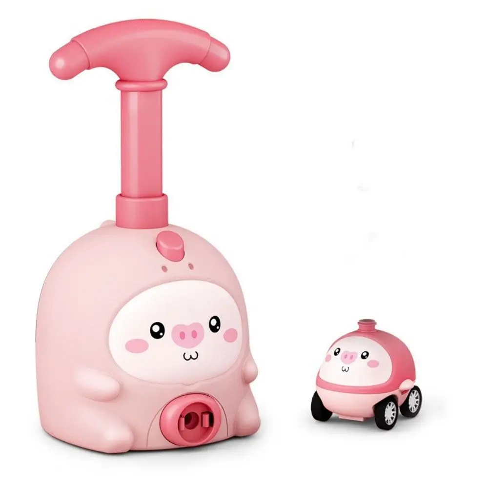 Car Tower Design Balloon Launcher Toy Air Propulsion System Balloon Launch Playset Science Toys Piggy Duck