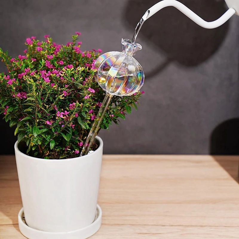 Clear Plant Watering Globes Glass Self Watering Device Set of 2 for Potted Plant Flowers Bonsai Garden Indoor Outdoor self watering globes