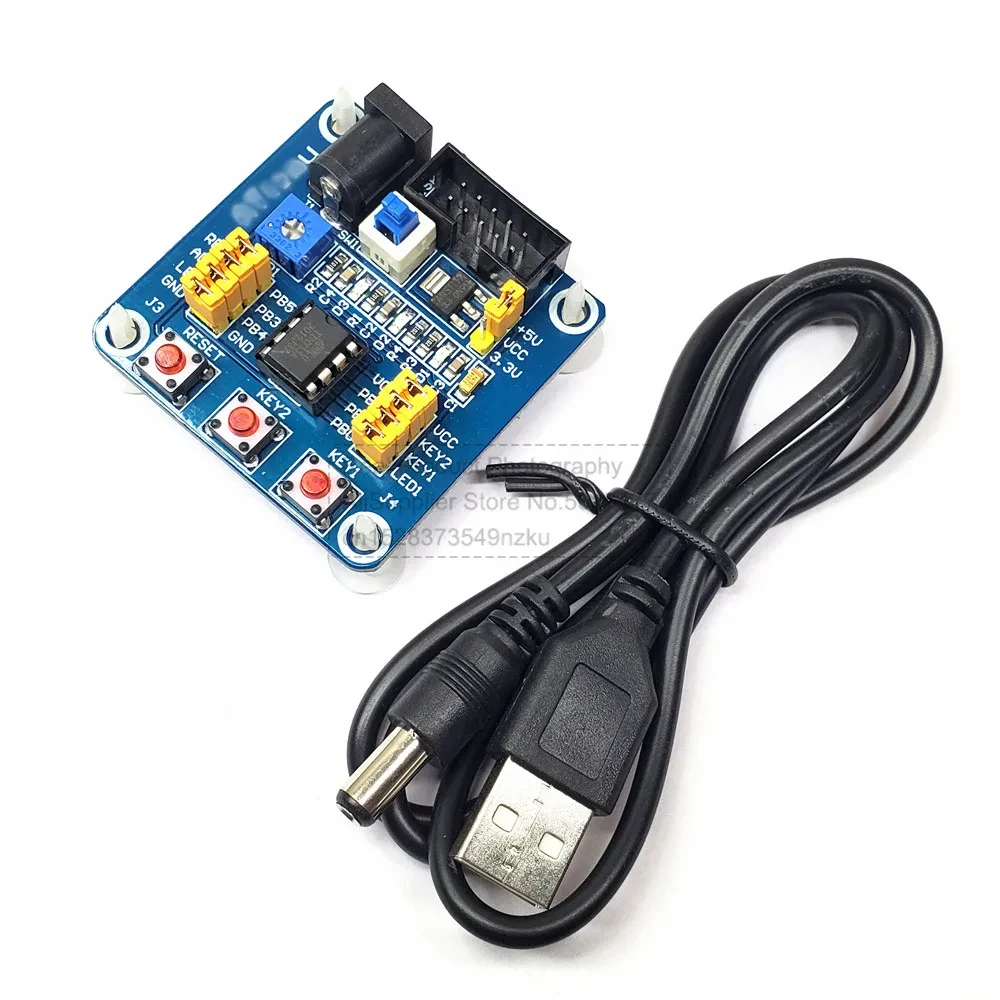 Neues Attiny 13 AVR-Entwicklungsplatinenmodul mit USB-Stromkabel für Attiny 13 AVR Learning Experiment Board Entwicklungsprüfplatine – Detail 3