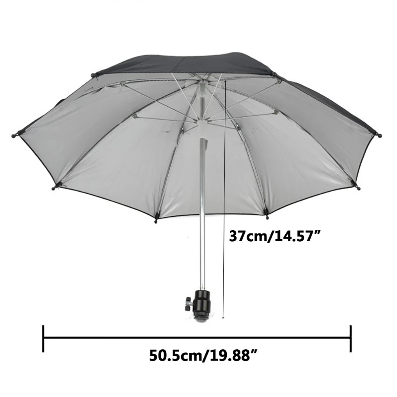 DSLR Camera Umbrella with Ballhead Multi-angle Adjust Sunshade Rainy Protectors