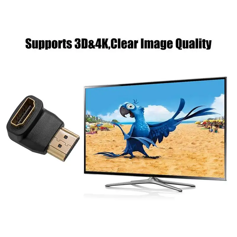 

HDMI Adapter 90 270 Degree Right Angle HDMI 4K Male To Female Converter HDMI-compatible Cable Connector For Laptop Computer