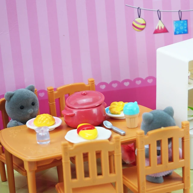 Toys Doll 1:12 Forest Family Montessori Kitchen Compatible Miniature Dollhouse Kitchen Accessories Furniture Pretend Play Gifts 6