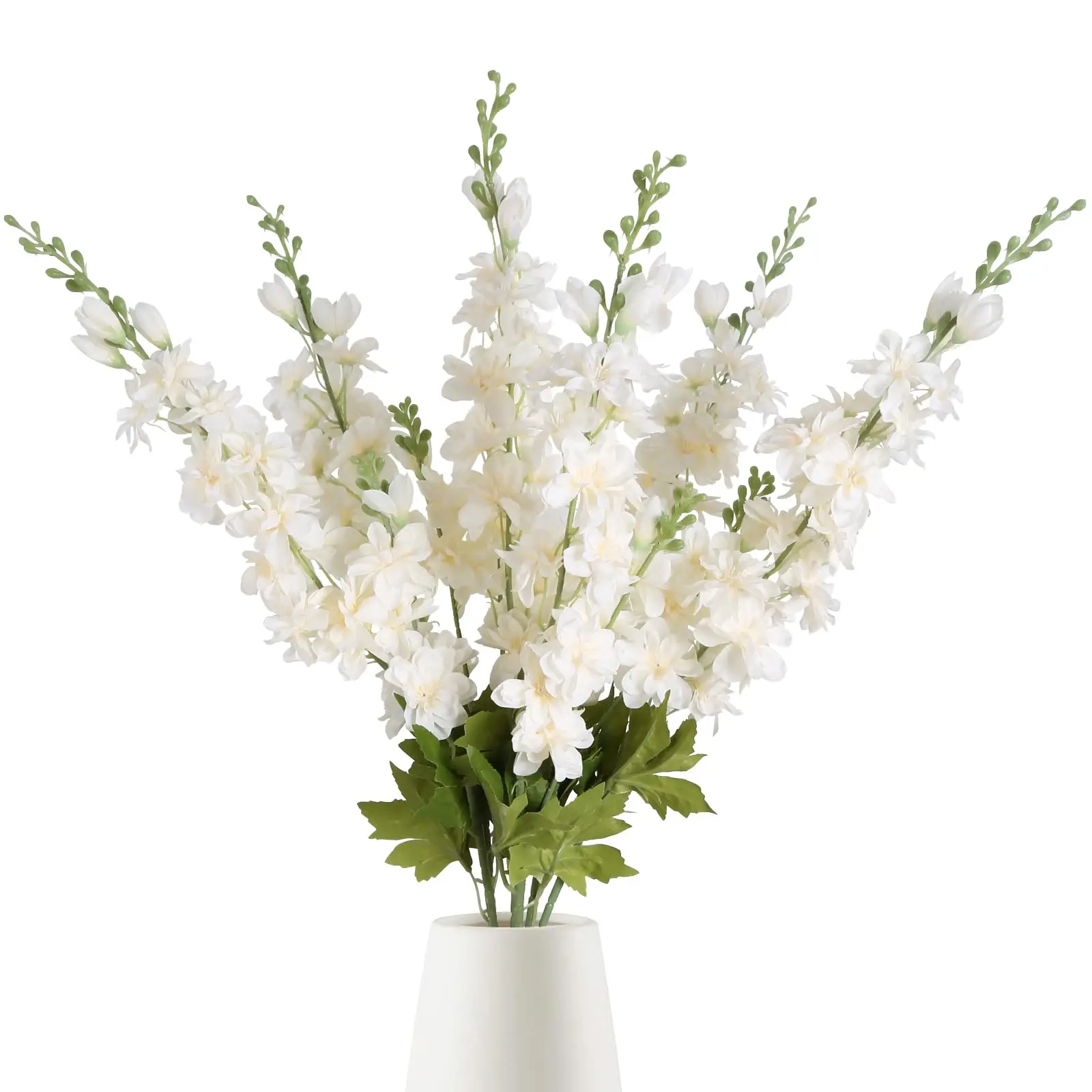 2 Stück künstliche Blumen mit langem Stiel, Delphinium-Rackspur für hohe Vase, Kunstblumen, Hochzeits-Mittelstücke, Innenbereich, Zuhause, Raumdekoration