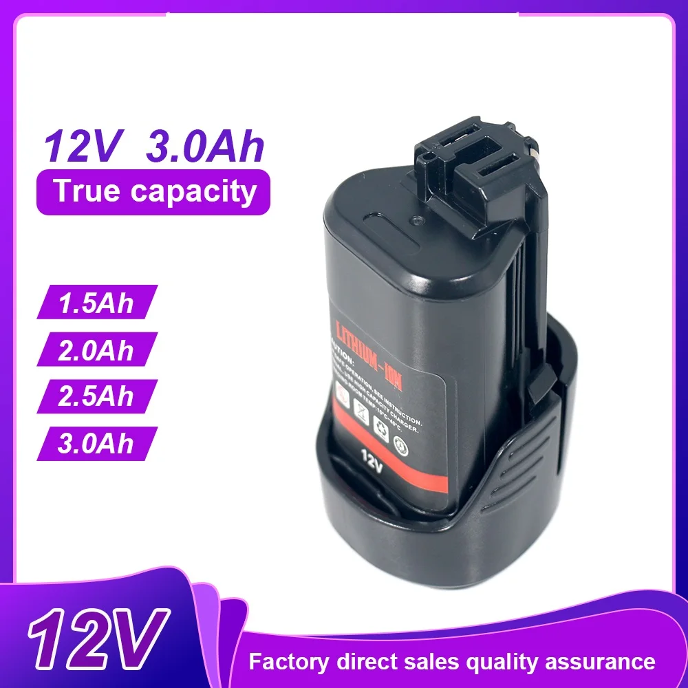 Per Bosch 10.8V 12V 1.5-3Ah 2.5Ah Batteria Per Batterie Bosch BAT412A BAT414 BAT411 BAT412 D-70745 2607336014 BAT420 GSR 120-LI - immagine 3