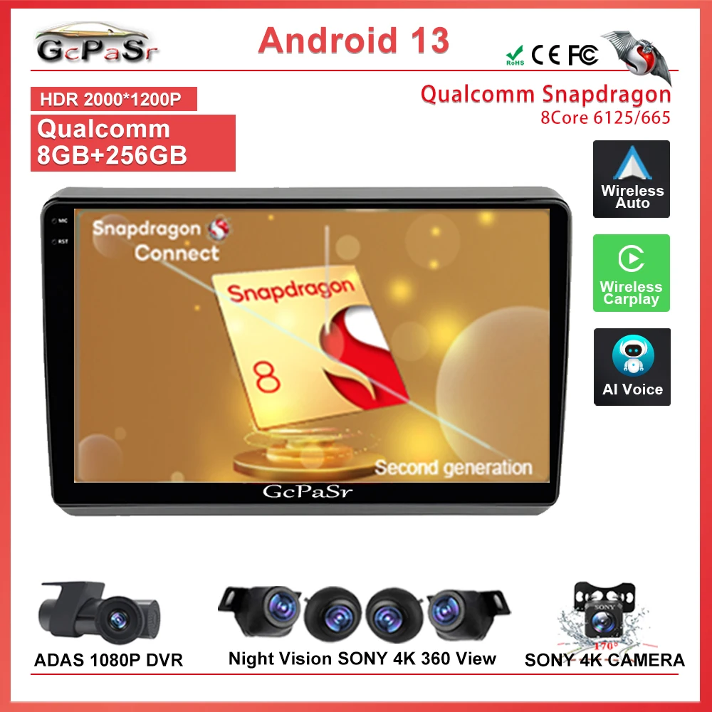 

High-performance Car Radio Multimedia Video Player Android 12 For Dodge Dart 2012 - 2016 Wireless Android Auto Head Unit 4G