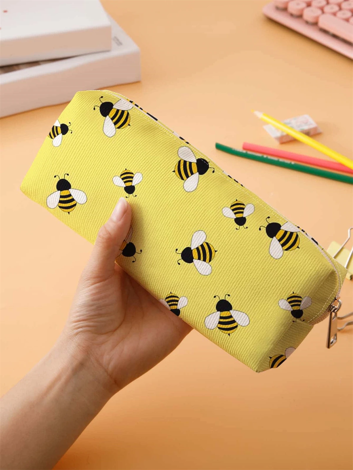 Small pencil case, large capacity pencil case, multifunctional stationery storage bag, student school organization supplies
