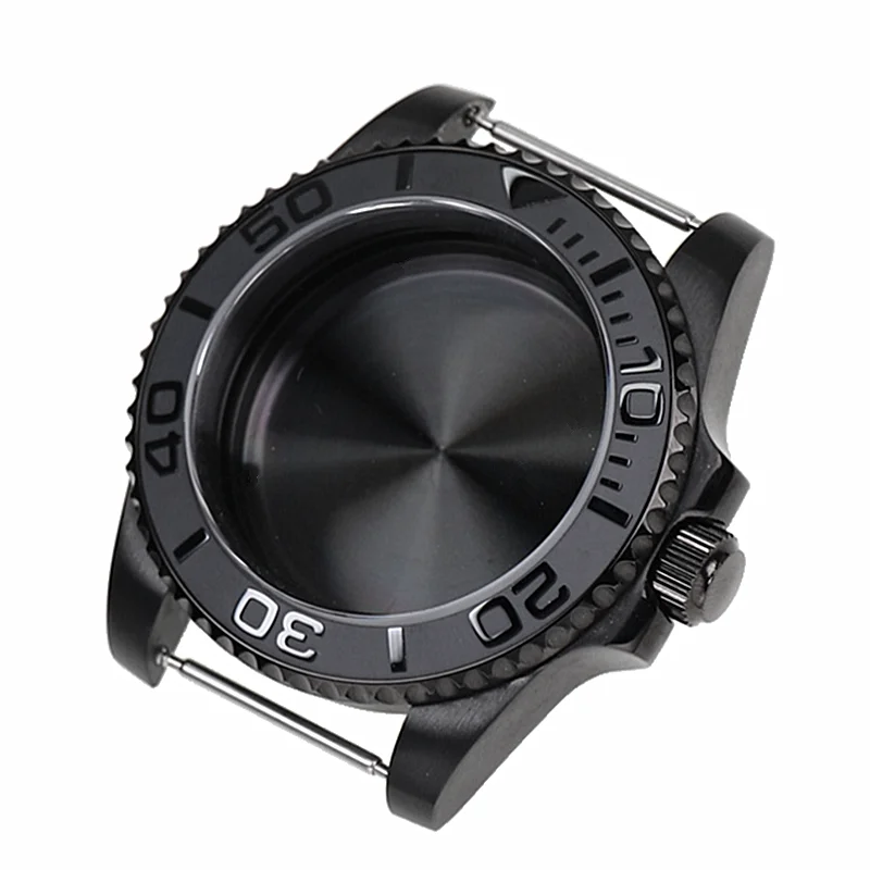 Black Brushed Bezel Watch Case with Sapphire Crystal Water Resistant for NH35 Nh36 Nh34 Automatic Mechanical Movement SKX Mods