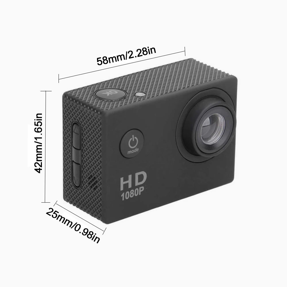 Underwater Waterproof Sports Camera Multifunctional Outdoor Riding Sports DV Skiing Diving Action Camera Video Camera For Helmet