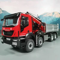 RC 1/14 Hydraulic Lifting Truck Iveco Dump Truck Model RTR Full Metal Dump Truck with Sound and Light Set PL18EV RC Toys 2