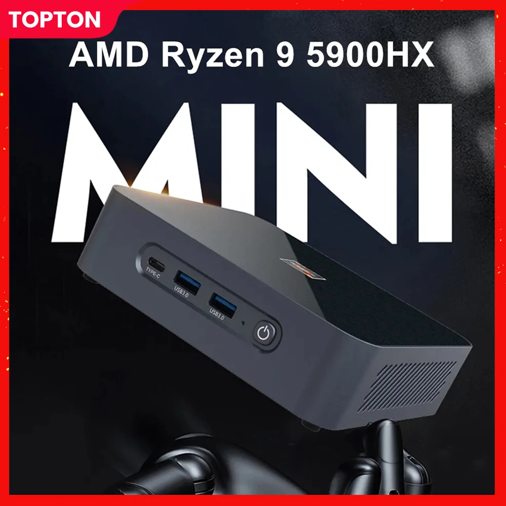 Mini PC AMD Ryzen7 5800H 9 5900HX, ordinateur de bureau, 16 go de