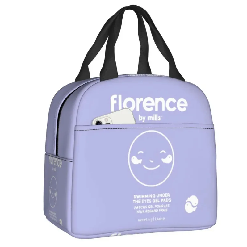 

Custom Florence By Mills Lunch Bag Women Thermal Cooler Insulated Lunch Box for Kids School Work Picnic Food Tote Bags