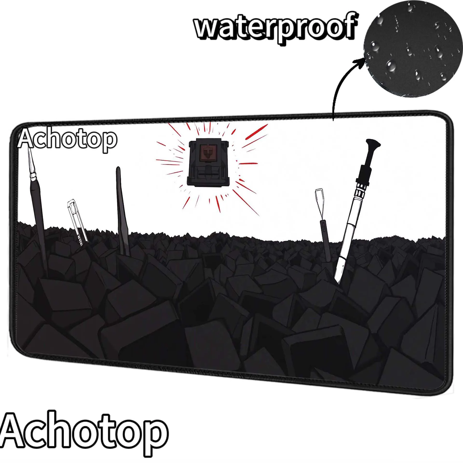 

Waterproof Keycaps Large Mouse Pad Gamer Mousepad Locking Edge Office Accessories for Desk Mat Game Keyboard Pads 900x400mm