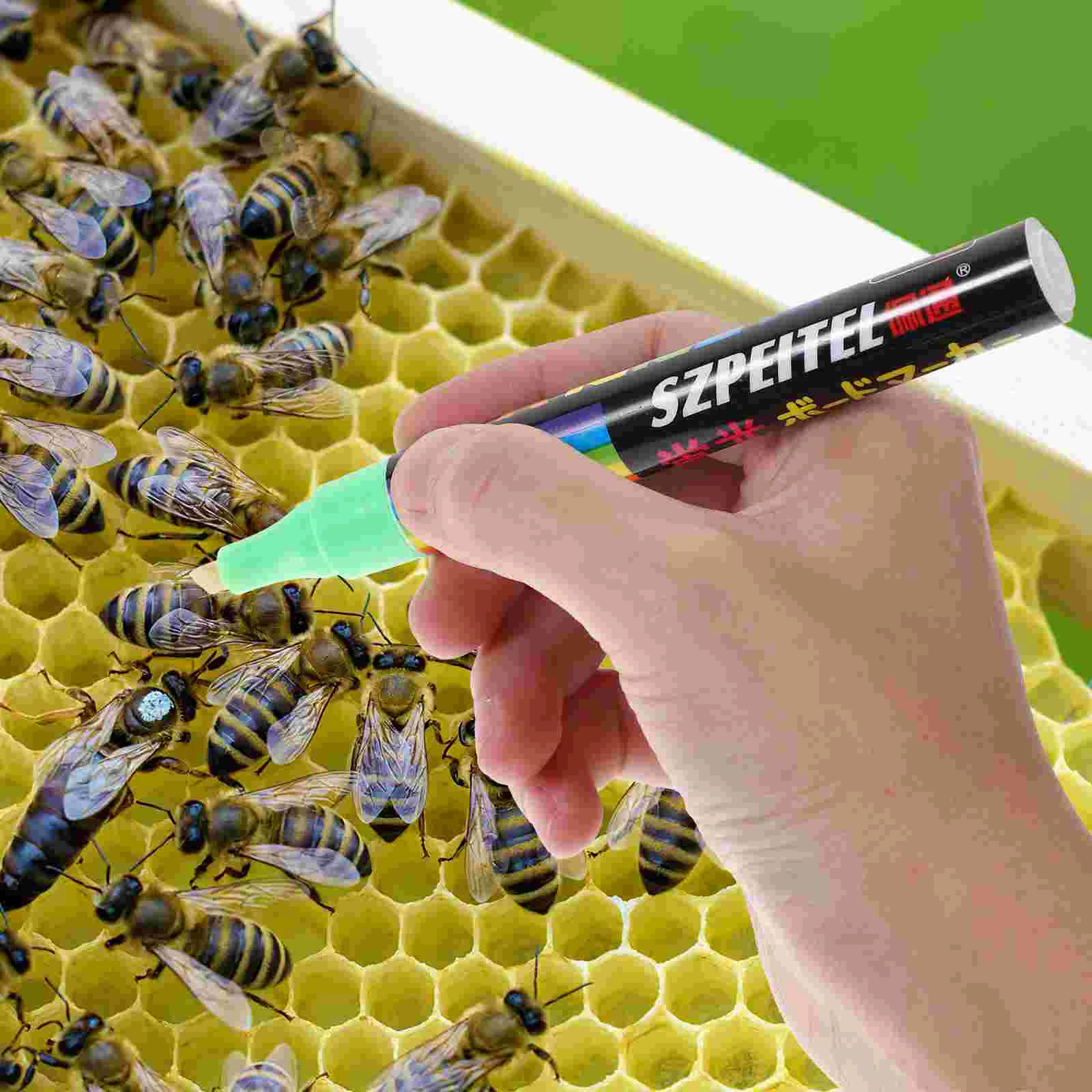 다기능 펜 양봉 용품, 꿀벌 도구 마커 퀸 펜 마킹 컬러 세트, 8 개