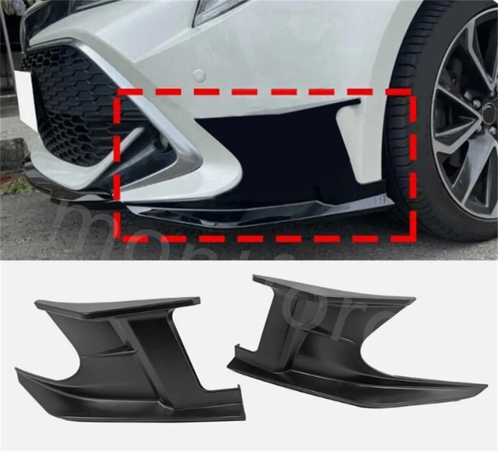 FOR 2019-2023 Toyota Corolla Auris E210 5DR Hatchback Front Bumper Lip Gloss Black real carbon fiber Spoiler Splitter 1