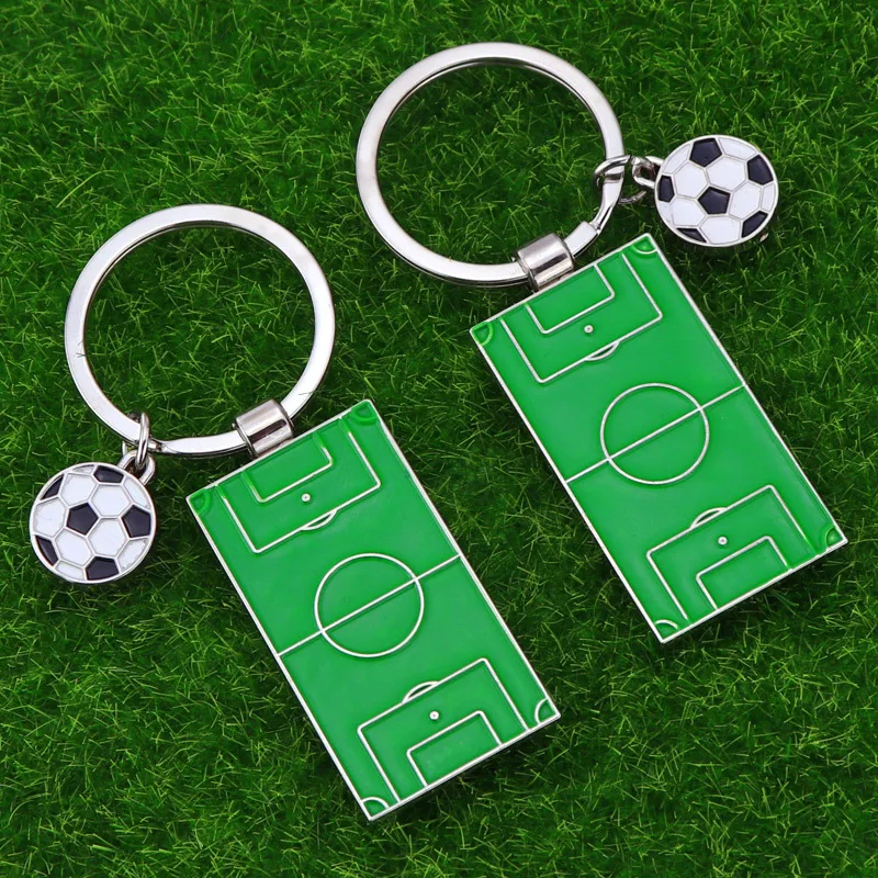 Men Football Field Soccer Key Chain Holder Playground Sports 