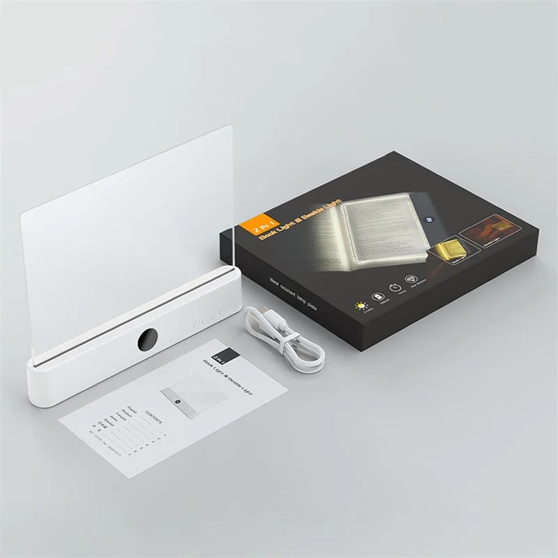 Rechargeable Dimmable LED Reading Light with Smart Bookmark Functionality