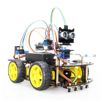 Nuovo kit di codifica per auto robot intelligente per la programmazione Arduino Grande divertimento Educazione Apprendimento Kit di automazione completo robotico per progetti