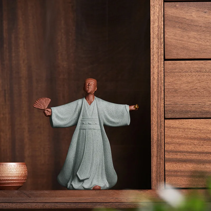 Zhuge Liang-Famous Figure in Chinese Home Furnishing, Kongming Ornaments, Ceramic, Zen, Living Room, porch Decoration