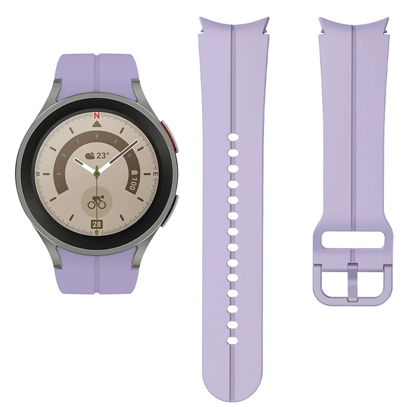 

20mm solid color silicone strap for Samsung Galaxy Watch 4/5/3 40mm 44mm 5 Pro 45mm Sports Strap Watch 4 Classic 42mm 46mm