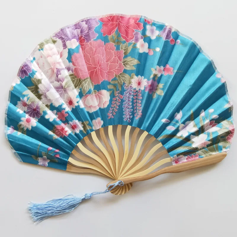 Hand Fold Fan Retro Adornment for Woman Man Dance Props Wedding Living Room Cabinet Decor