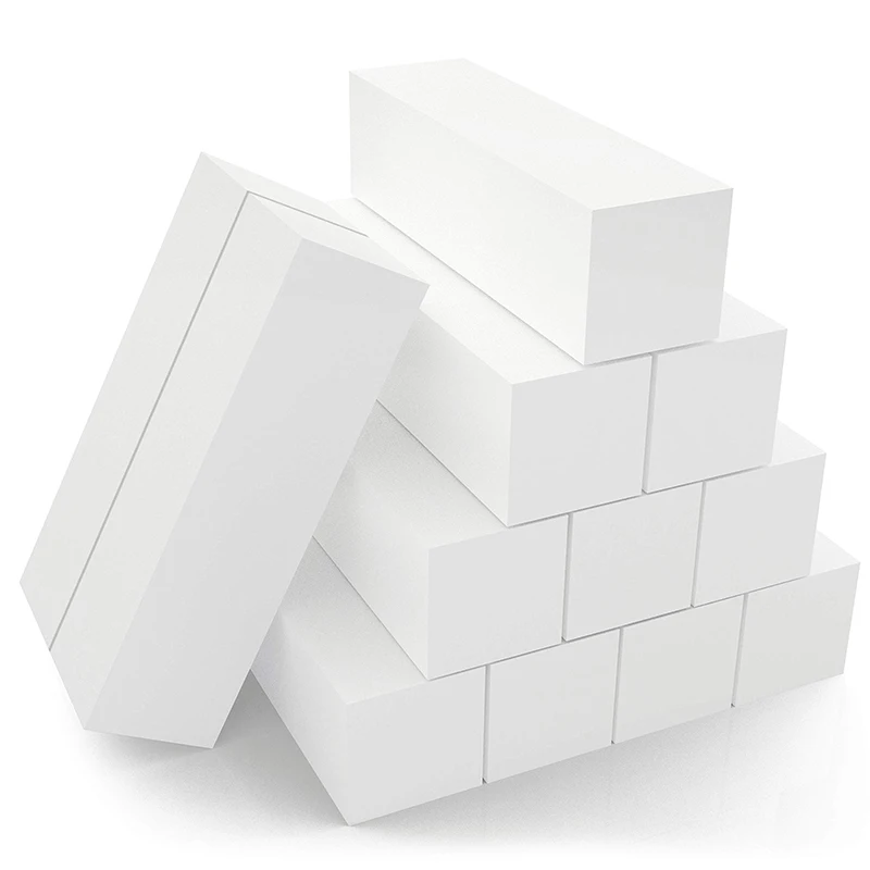 

10pcs Nail Art Sanding Sponge Buffer Block 4 Sided White Color Nail Buffing Block Grinding Polishing Manicure Tool