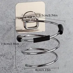 Wall-Mounted Adhesive Hair Dryer Holder (1pc)