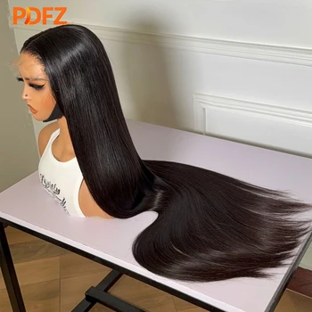 Parrucche di Capelli Umani Lisci, 100% Veri Capelli Umani, Parrucca Frontale in Pizzo HD 13X4 13x6, 36 Pollici, Senza Colla, Parrucca di Capelli Vergini