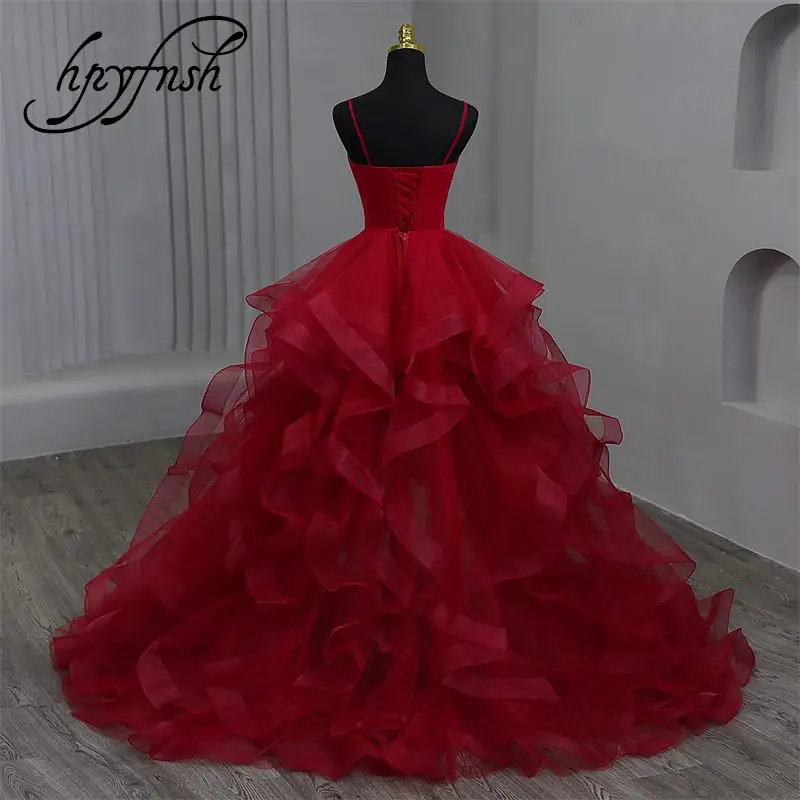 New High-low Train Spaghetti Strap Quinceanera Dresses Sweet Ball Gown Colors Vestidos Make Plus Size
