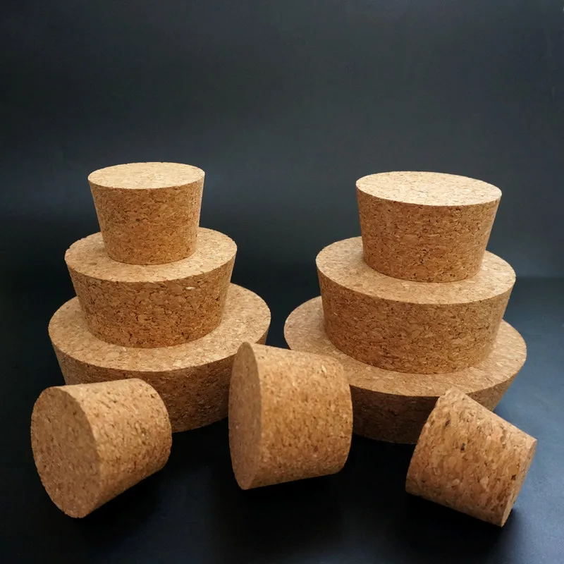 Lab Bottle Stopper 2Pcs/Lot Lab Big Size Wood Cork Cap Thermos Bottle Stopper Essential Oil Pudding Glass Bottle Lid