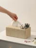 Natural Cave Stone Material Tissue Box Light Luxury Wabi-Sabi Multifunction Tissue Box Home Living Room Decoration Storage Box 5