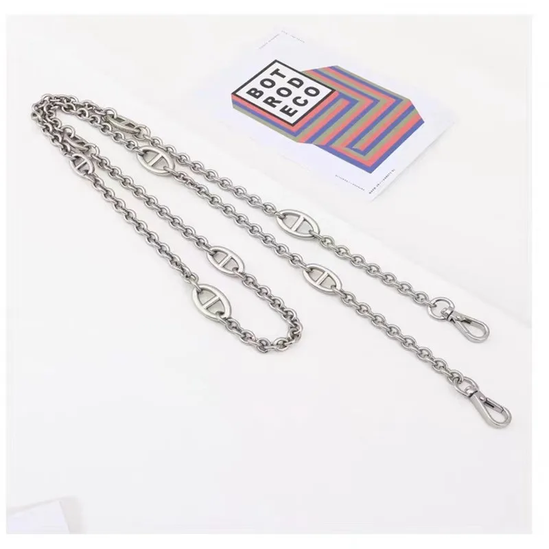 Polished Shine Metal Links Long Chain Strap For Designer Women Handbag Shoulder Carrying Lady Bag Parts Replacement 7 Sizes