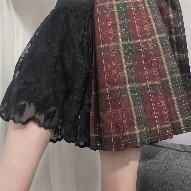 Safety Pants White Floral Crochet Shorts Summer Vintage Loose Wide Leg Female Shorts Ladies Lolita Embroidery Sweet Underskirt