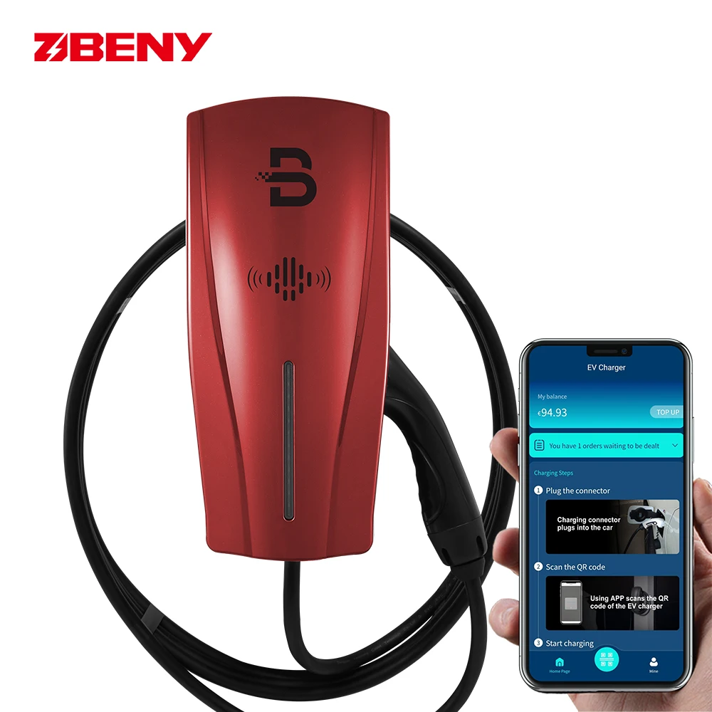 

BENY 7,4 кВт Тип 2 Ev зарядное устройство, умное приложение, 1-фазная домашняя зарядная станция с кабелем