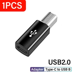 USB - C to USB - B Conversion Cable Adapter for Printers and Scanners (Black)