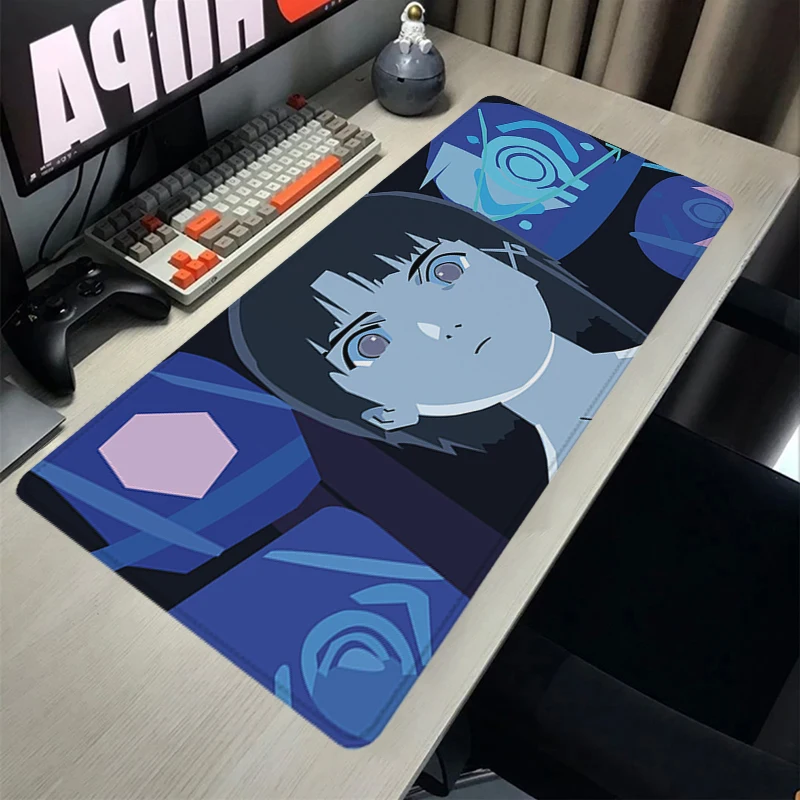

Large Mouse Pad Anime Rubber Desk Mat Lain Serial Experiments Mousepad Gaming Accessory Gamer Carpets Locking Edge Keyboard Mats